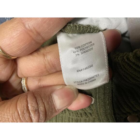 < Indigo Rising Green Corduroy Pants Size 7/28” > - Picture 3 of 4